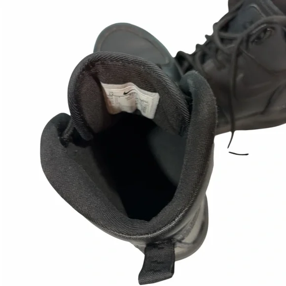 NIKE Shoes Boots Kids US 1Y Black Lace Up High Top Manoa LTR BQ5373-001 - Picture 7 of 9